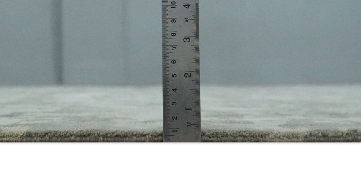 Gray and Silver Modern Abstract Hand knotted 6x9 Wool and Art Silk Area Rug-Area Rug-Parc Decor