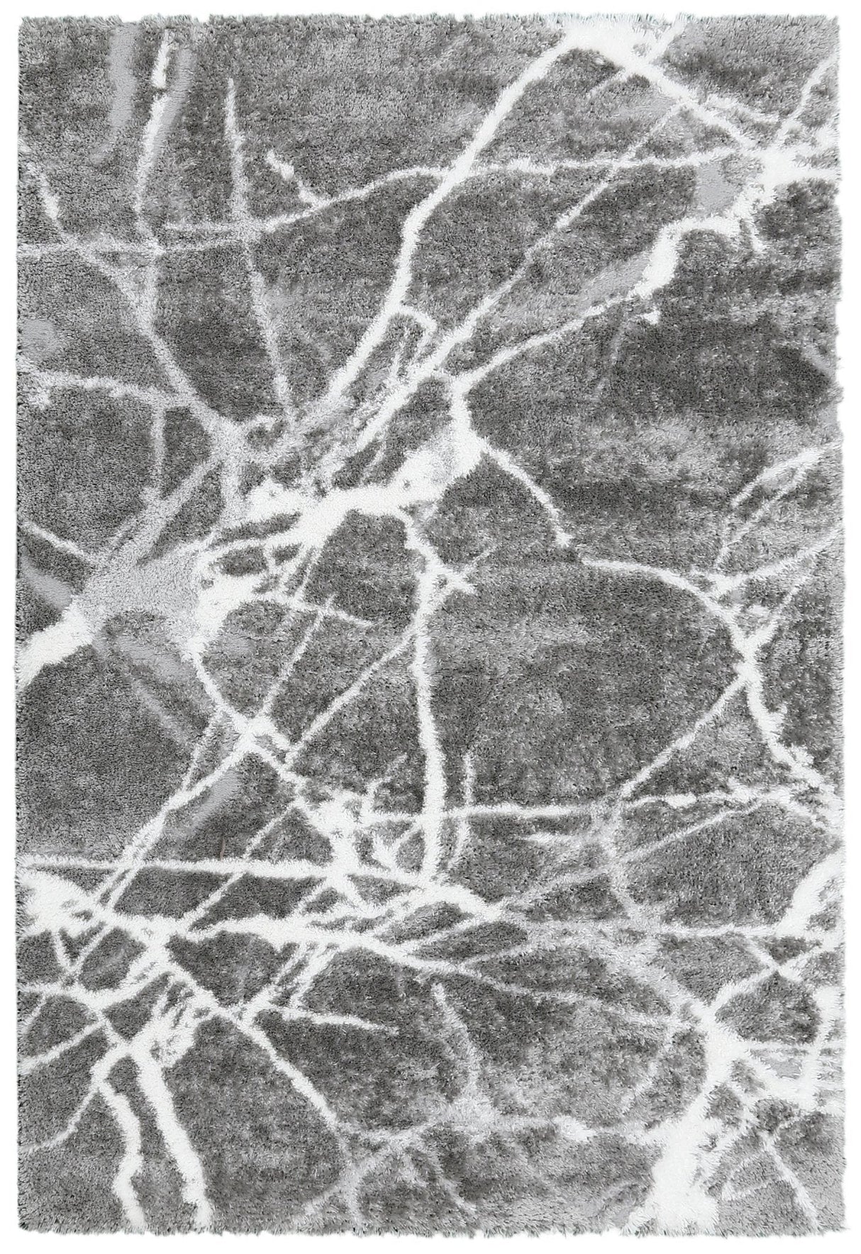 Gray Modern Abstract Design 5x7 Rug
