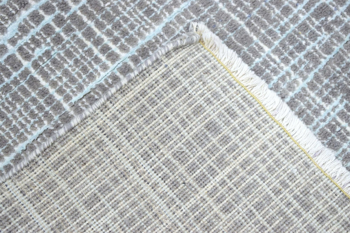 Gray Modern Abstract Design Wool And Viscose 5x8 Area Rug