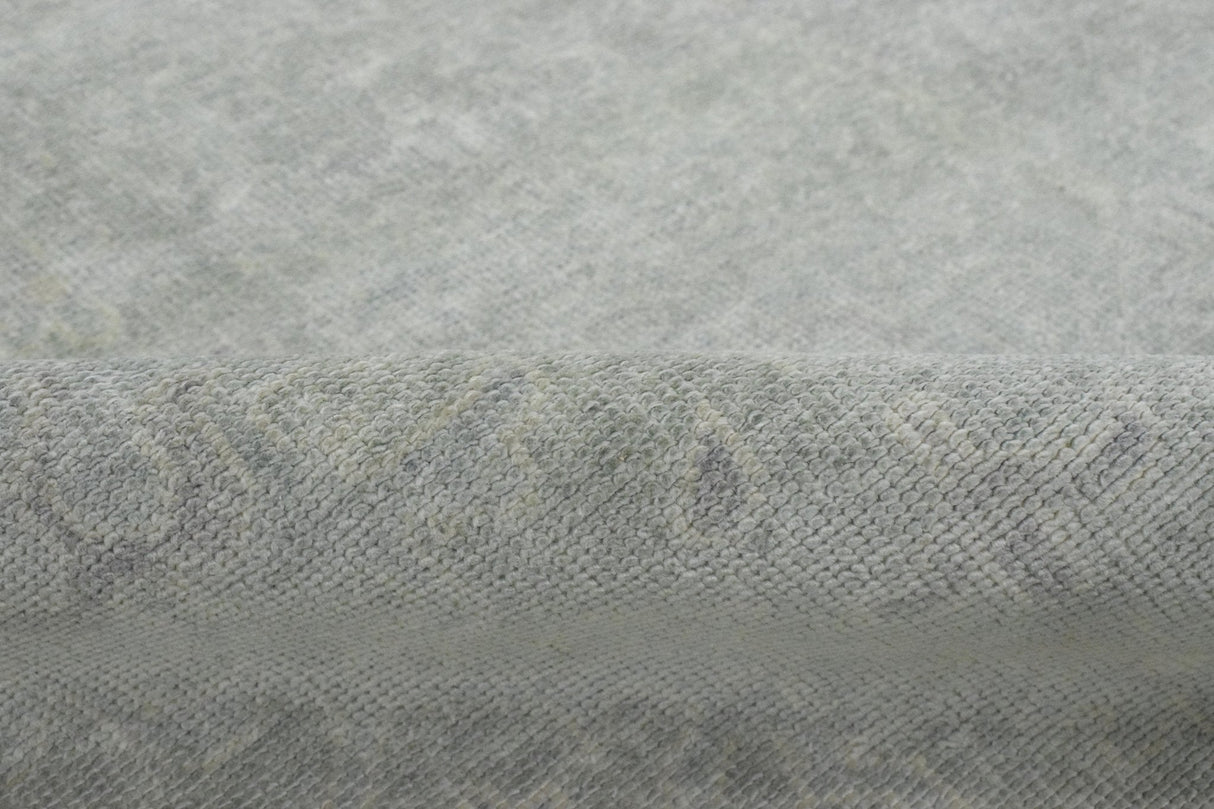 Gray Modern Style Hand Knotted Wool 8x10 Area Rug