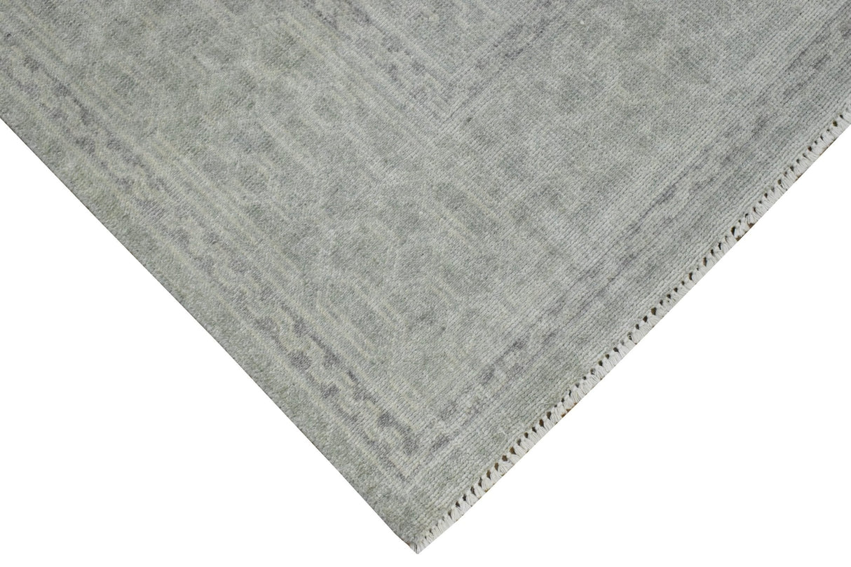 Gray Modern Style Hand Knotted Wool 8x10 Area Rug