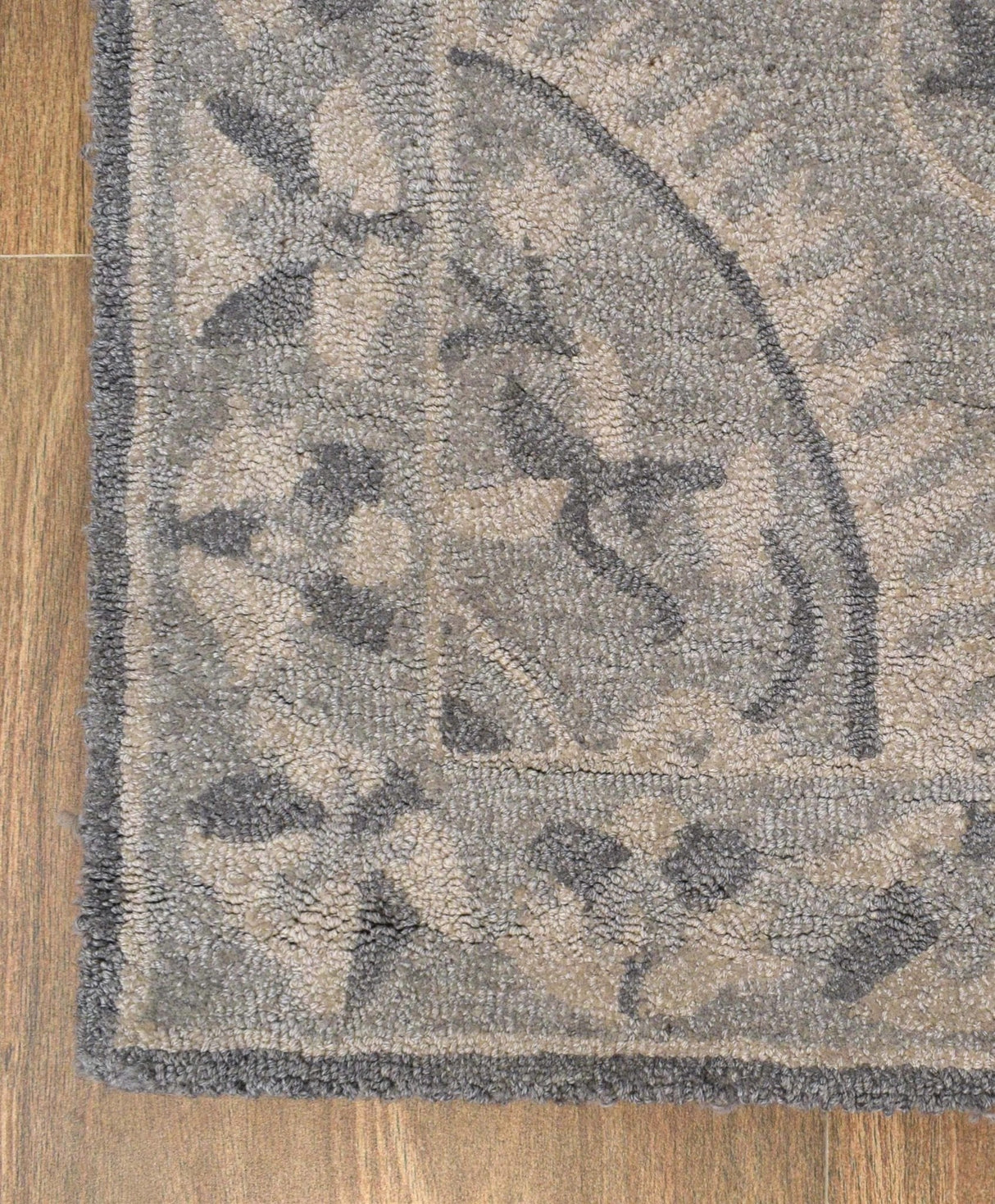 Gray Traditional Style Hand Tufted Wool 5x8 Area Rug