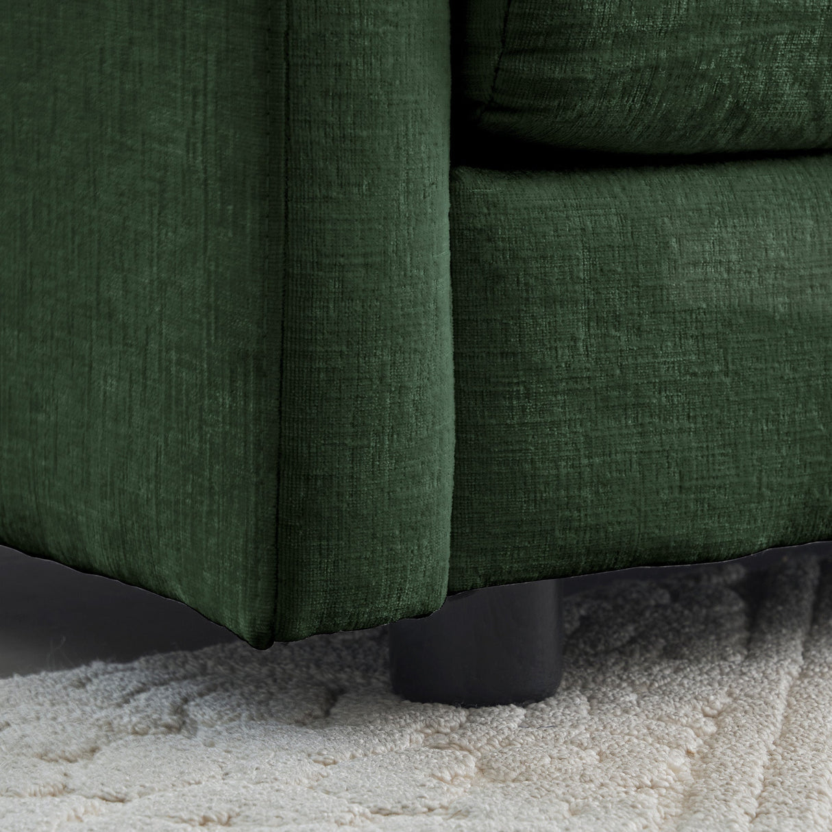 Green Cloud Pillow Top Chenille Upholstered Sofa Chair
