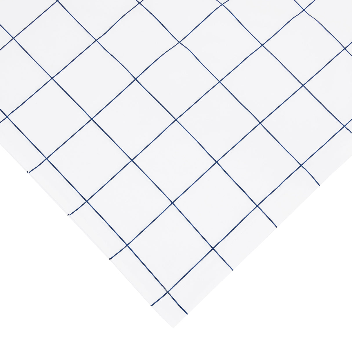 Grid Printed Cotton Percale Duvet Set