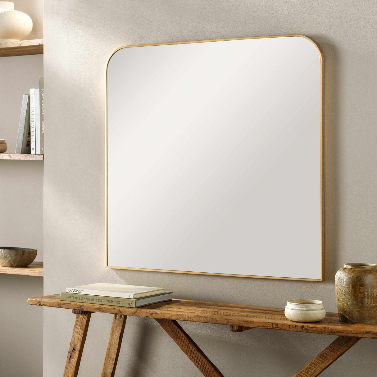 Grimisuat Gold Mirror-Mirrors-Parc Decor