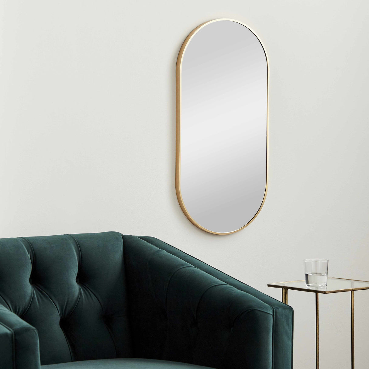 Hagenburg Gold Iron Frame Mirror-Mirrors-Parc Decor