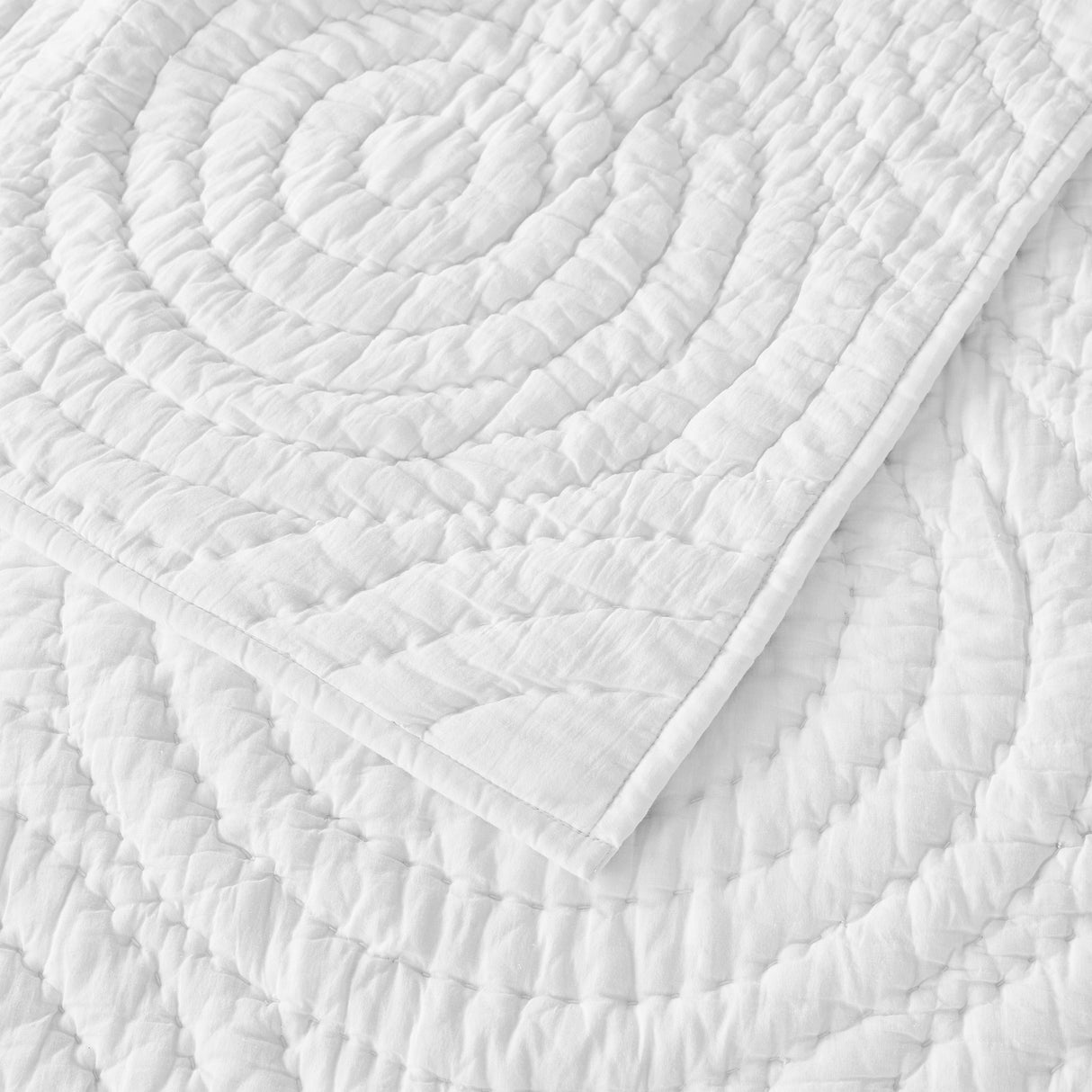 Halo Cotton Voile Hand Stitched Quilt Set-Quilt-Parc Decor