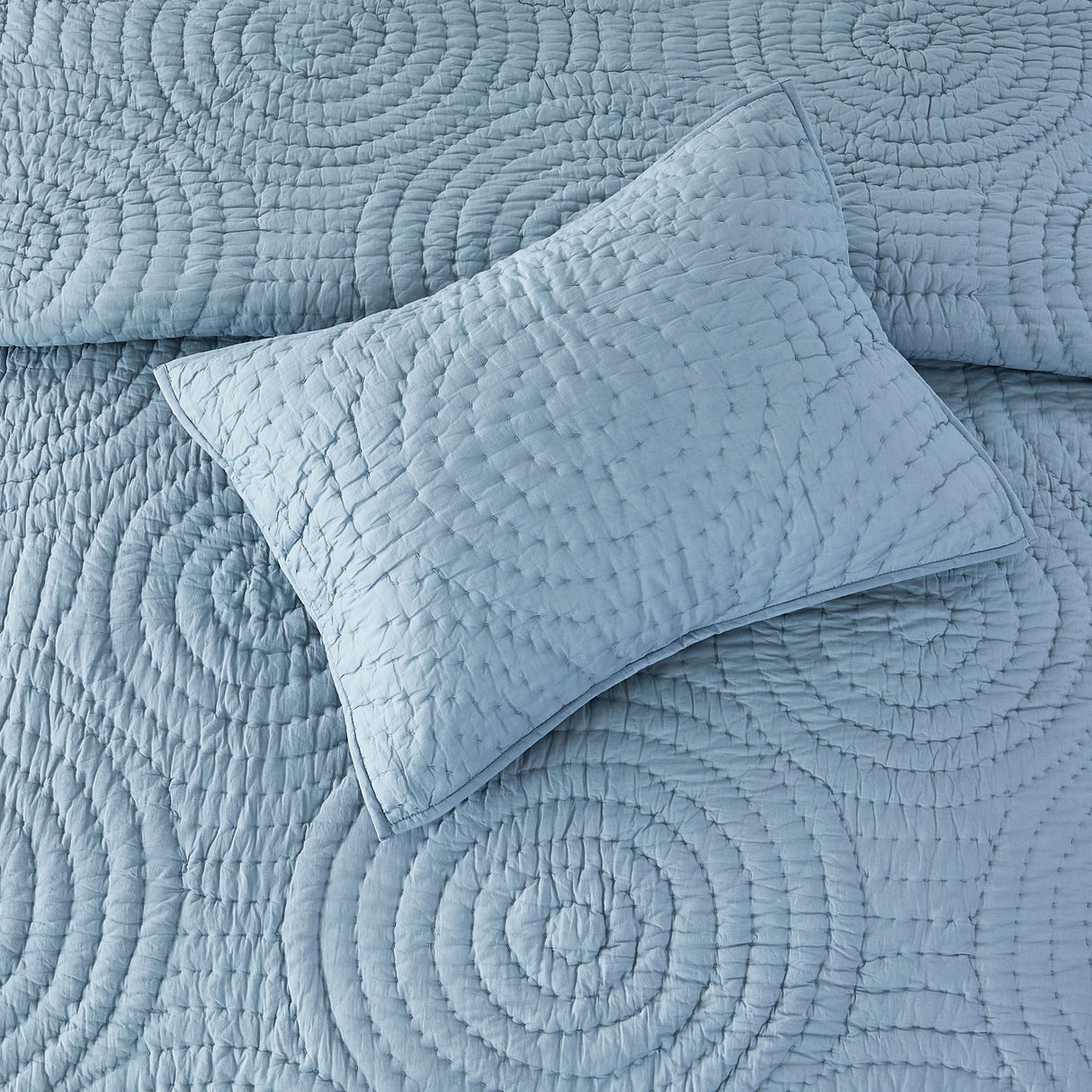 Halo Cotton Voile Hand Stitched Quilt Set-Quilt-Parc Decor