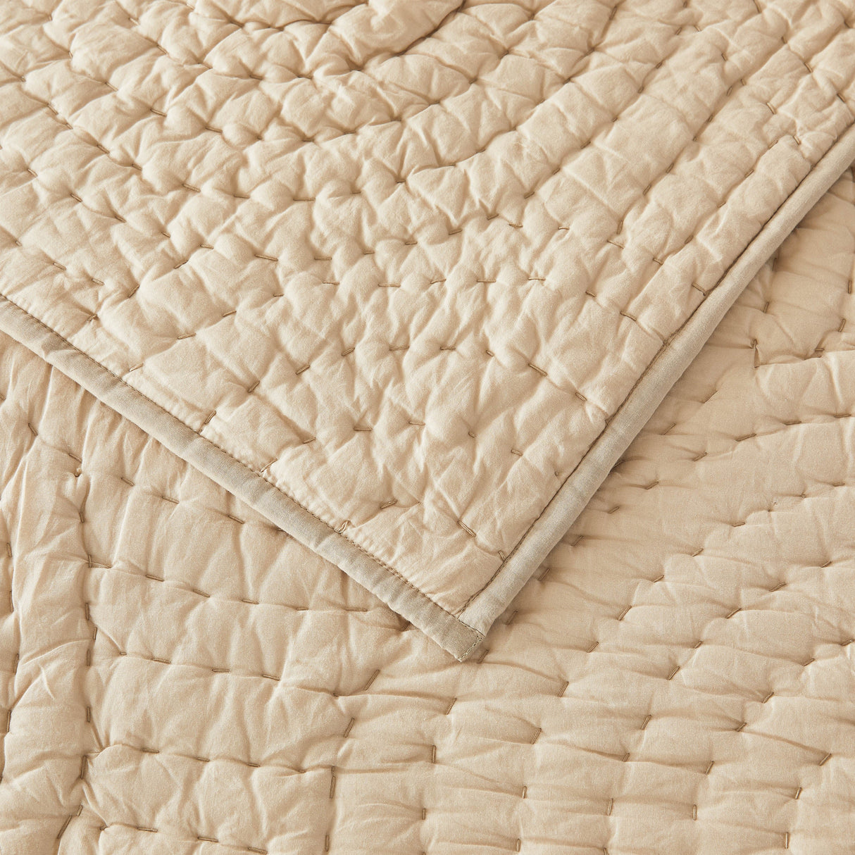 Halo Cotton Voile Hand Stitched Quilt Set-Quilt-Parc Decor