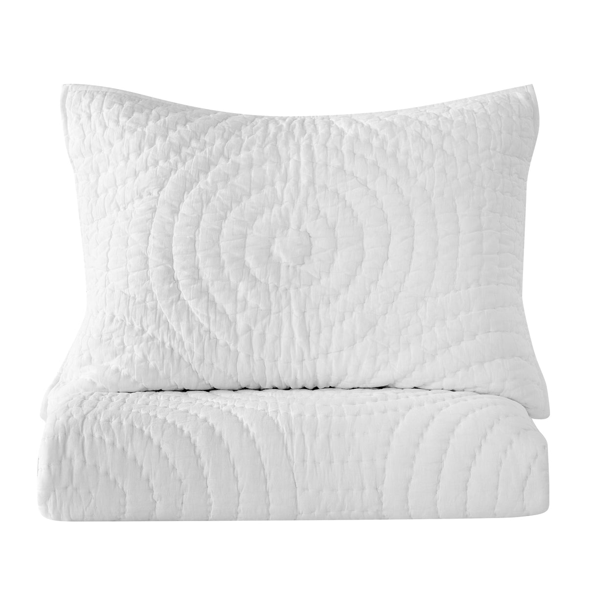 Halo Cotton Voile Hand Stitched Quilt Set-Quilt-Parc Decor