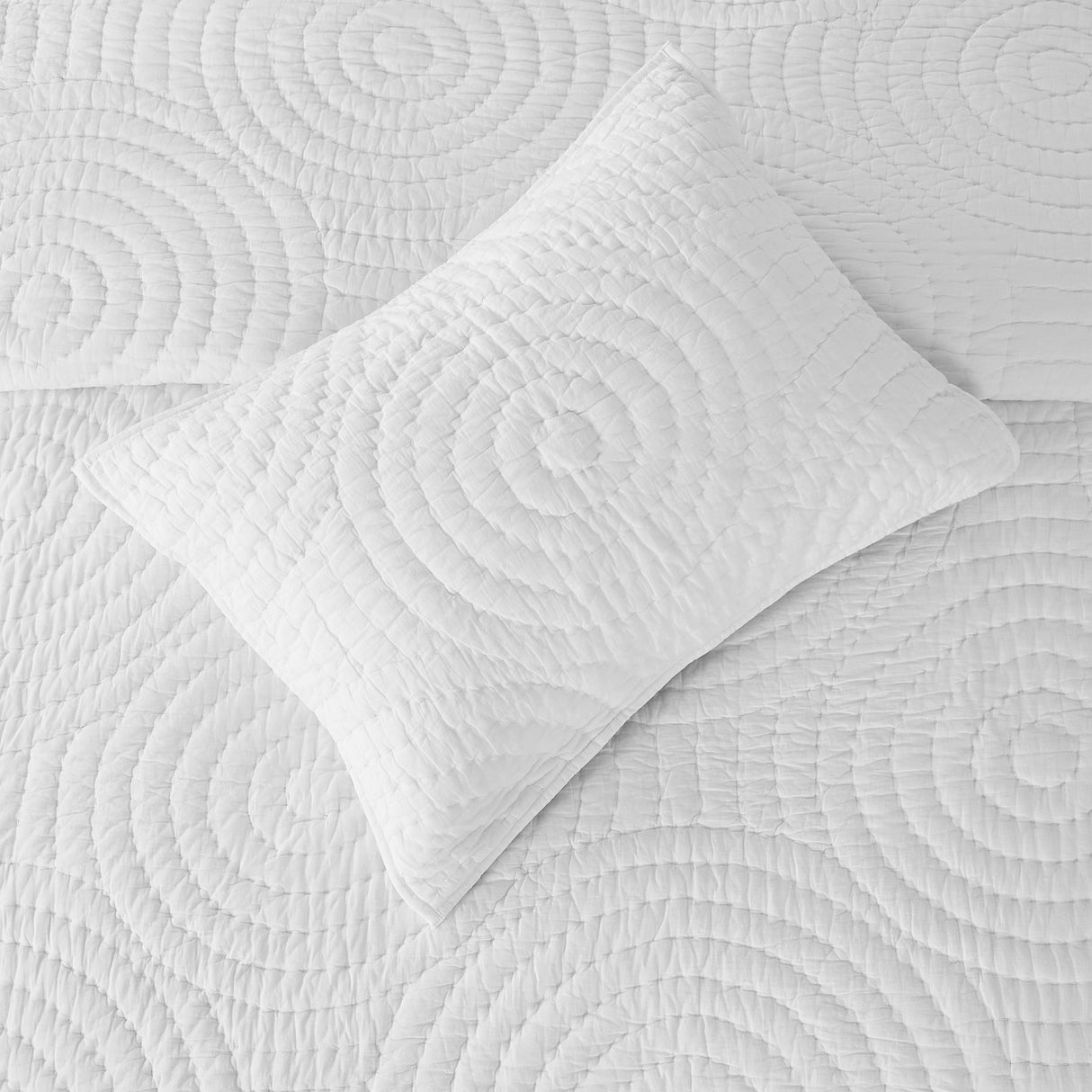 Halo Cotton Voile Hand Stitched Quilt Set-Quilt-Parc Decor