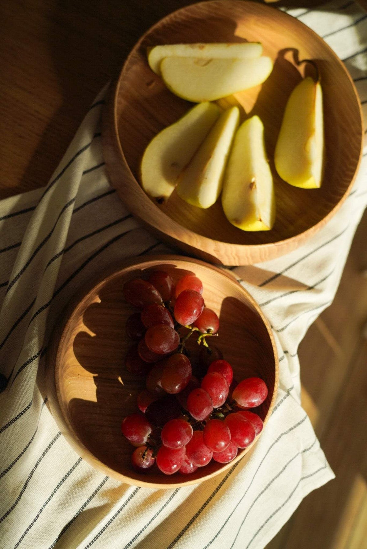 Hand Carved Wooden Plate with High Sides