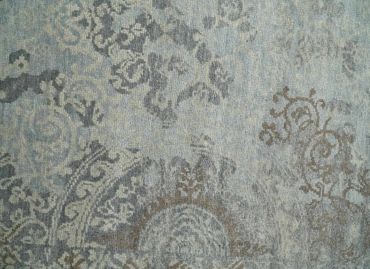 Hand Knotted 2x4 Gray And Beige Traditional Vintage Persian Wool Rug