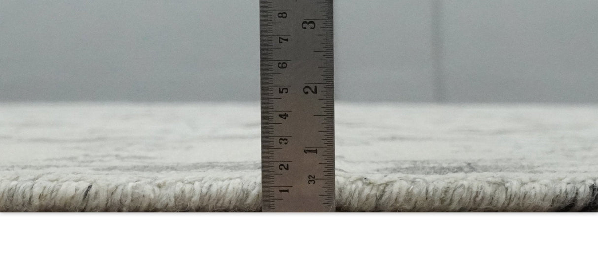 Hand Knotted Earthy Neutral Serapi Wool Rug, Charcoal, Beige and Ivory-Area Rug-Parc Decor