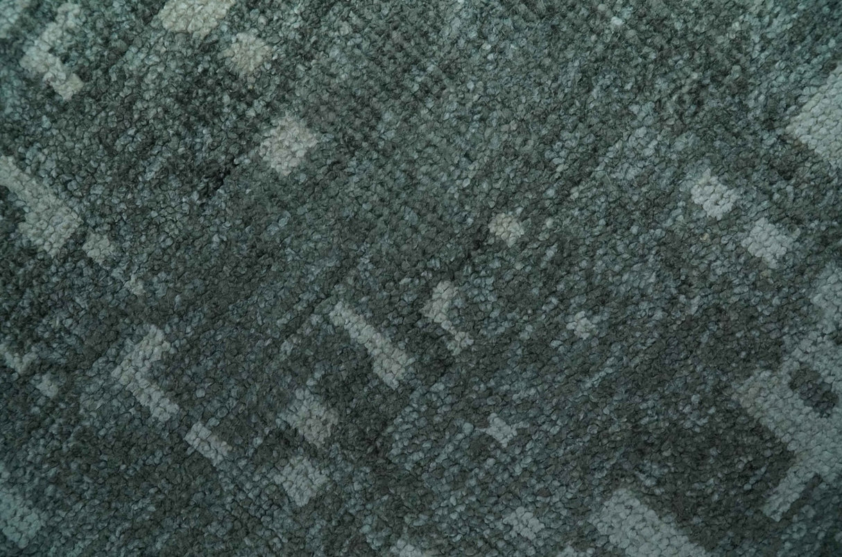 Hand Knotted Gray and Silver 5x8 Modern Abstract Contemporary Recycled Silk Rug