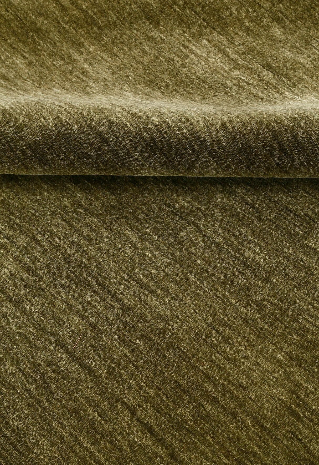 Hand Loomed Modern Green Solid Wool Area Rug