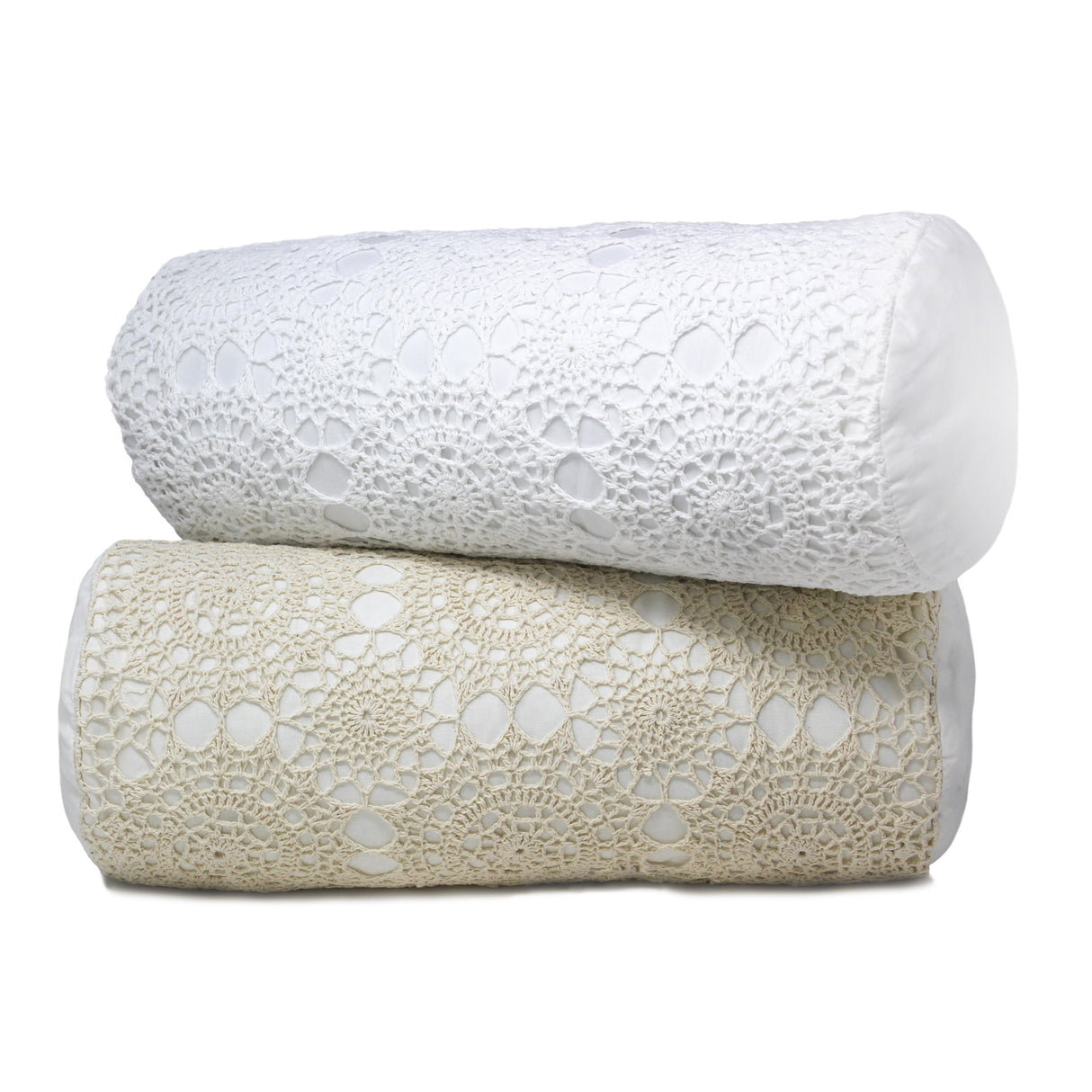 Hand Made Crochet Cotton Neckroll Pillow
