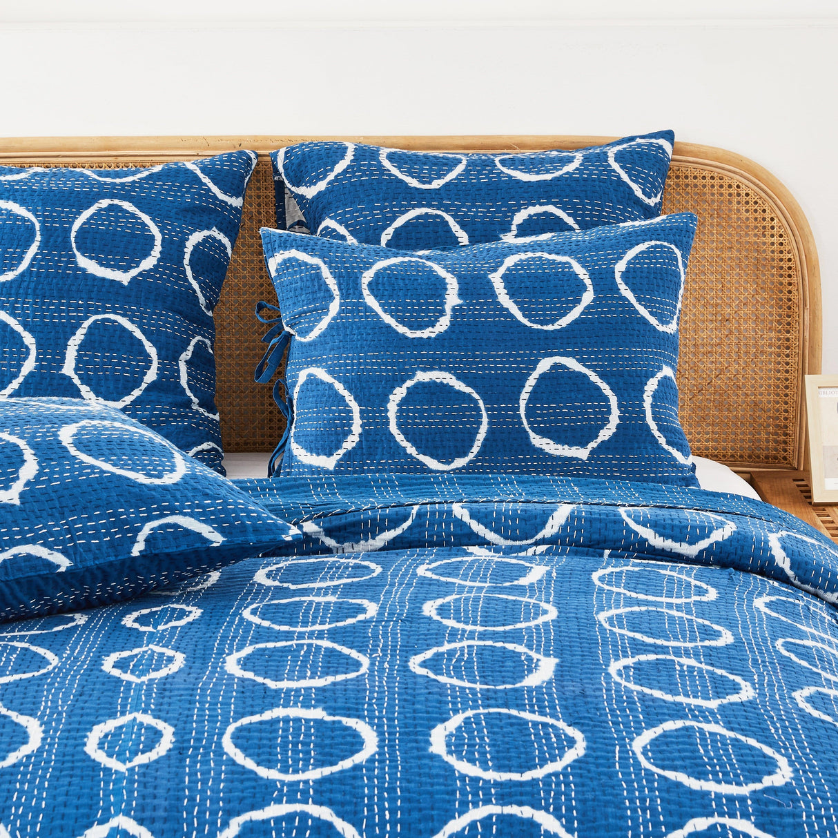 Hand Stitched Block Print Kantha Coverlets-Coverlet-Parc Decor