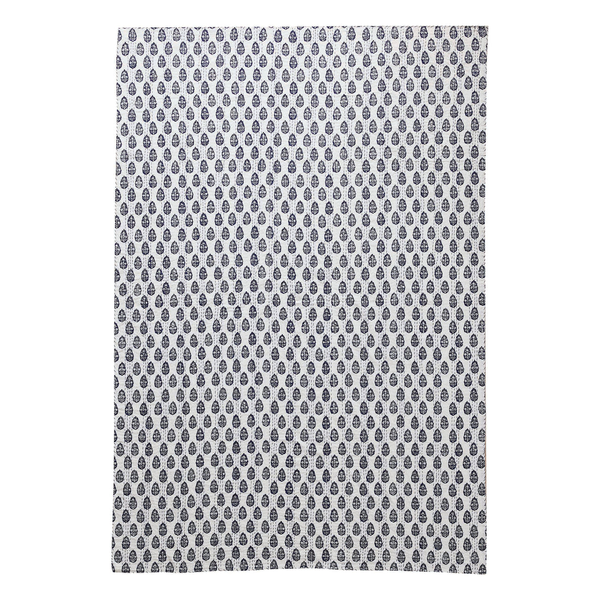 Hand Stitched Block Print Kantha Throws-Throw-Parc Decor