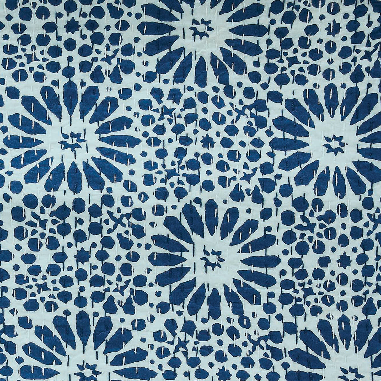 Hand Stitched Block Print Kantha Throws-Throw-Parc Decor