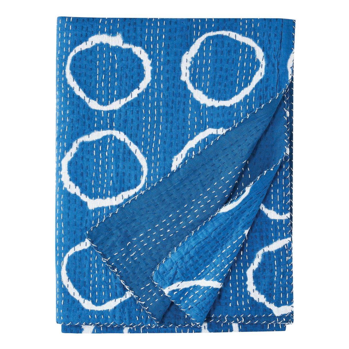 Hand Stitched Block Print Kantha Throws-Throw-Parc Decor