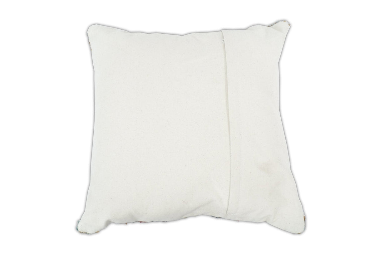 Hand Woven Boho Tribal Accent Mustard and Blue Jute and Wool Pillow, Cushion | PL13-All Products-Parc Decor