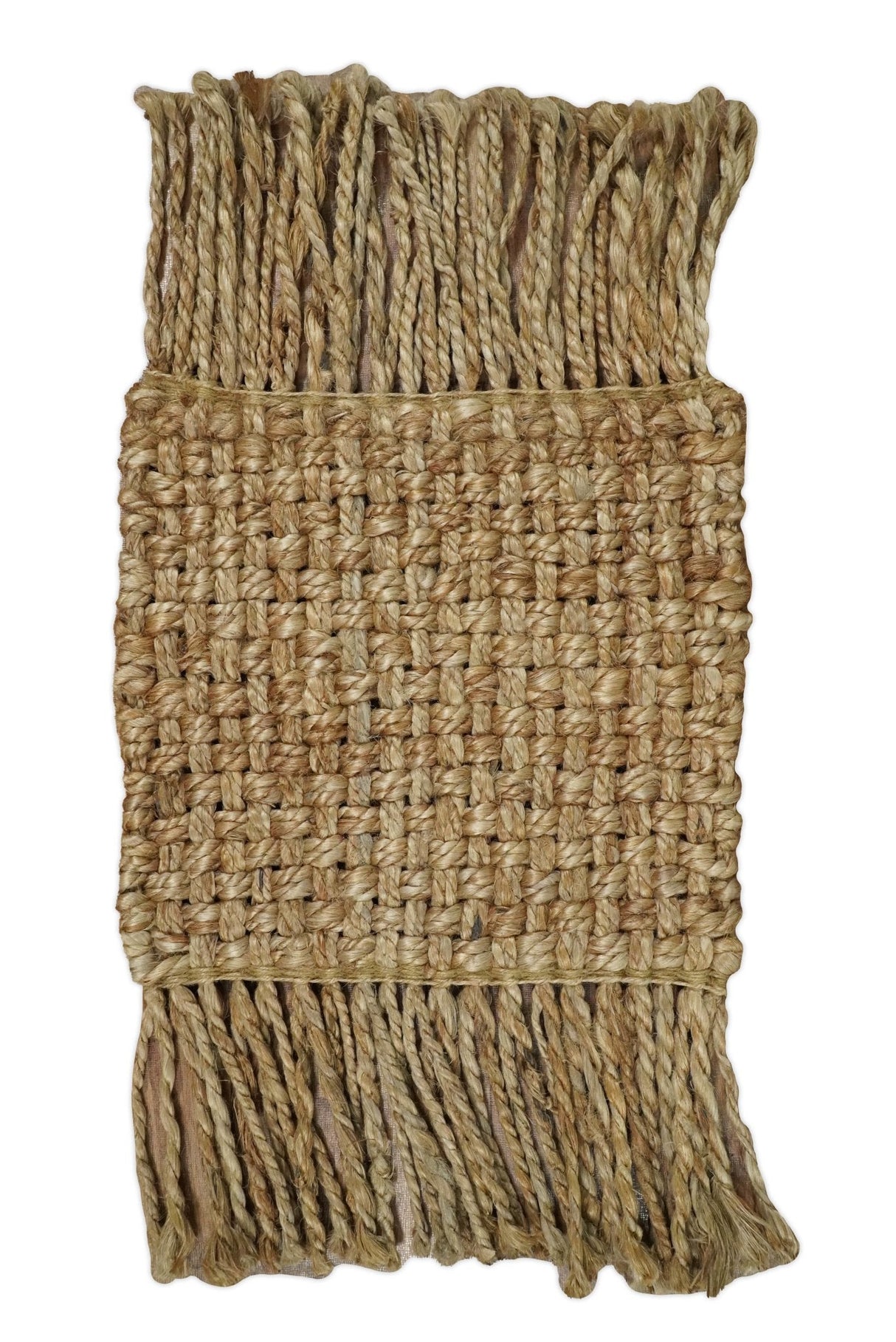 Hand Woven Natural Fiber Brown Natural Jute Rug