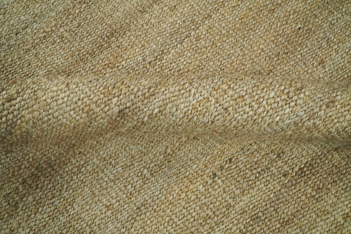 Hand Woven Natural Fiber Brown Natural Jute Rug