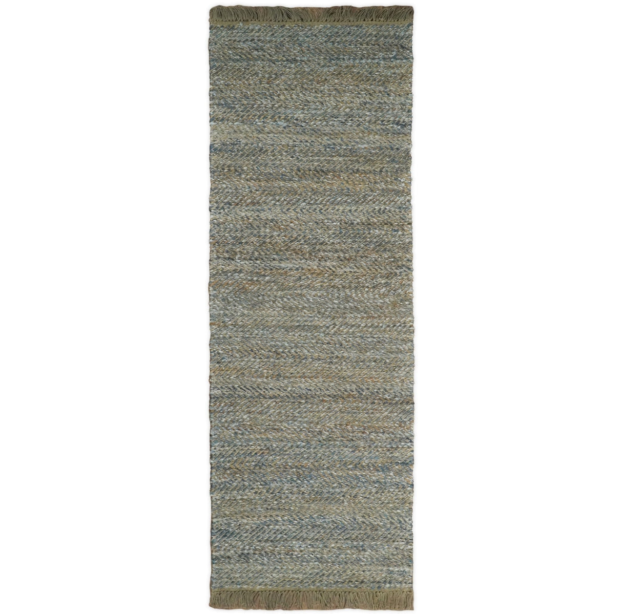 Hand Woven Natural Fiber Gray and Brown Jute and Art Silk Rug | JR9-Area Rug-Parc Decor