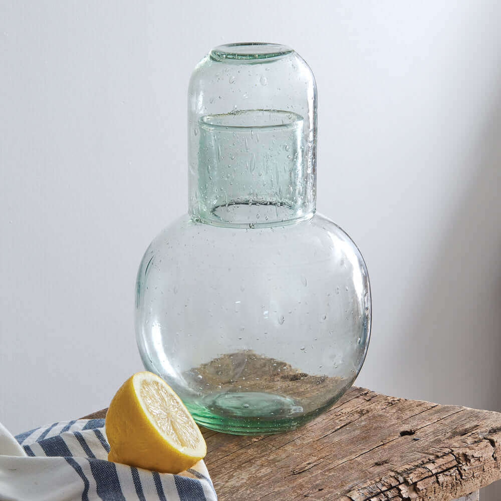 Handblown Carafe and Glass Set-carafe-Parc Decor