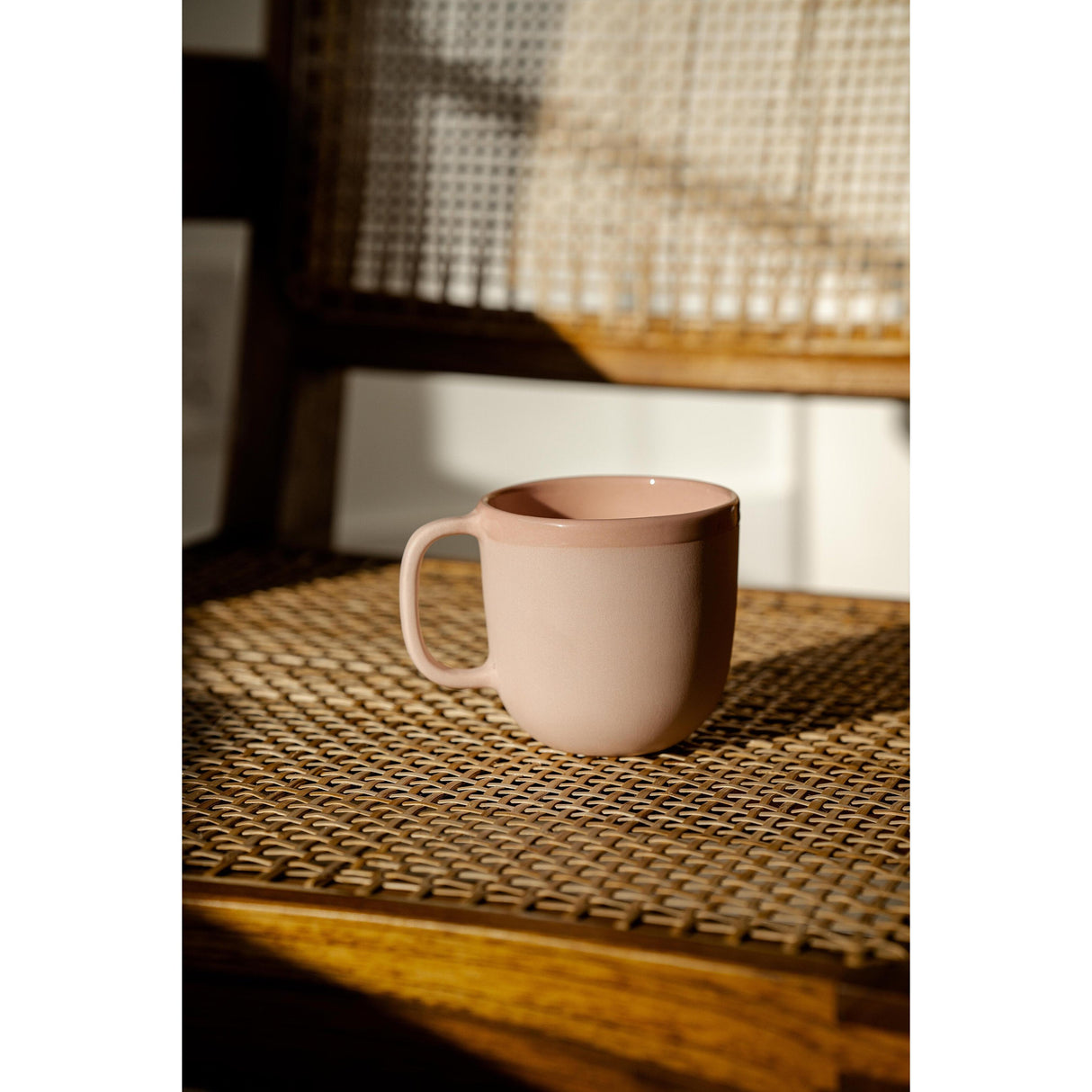 Handmade Porcelain Coffee Mug. Powder Pink
