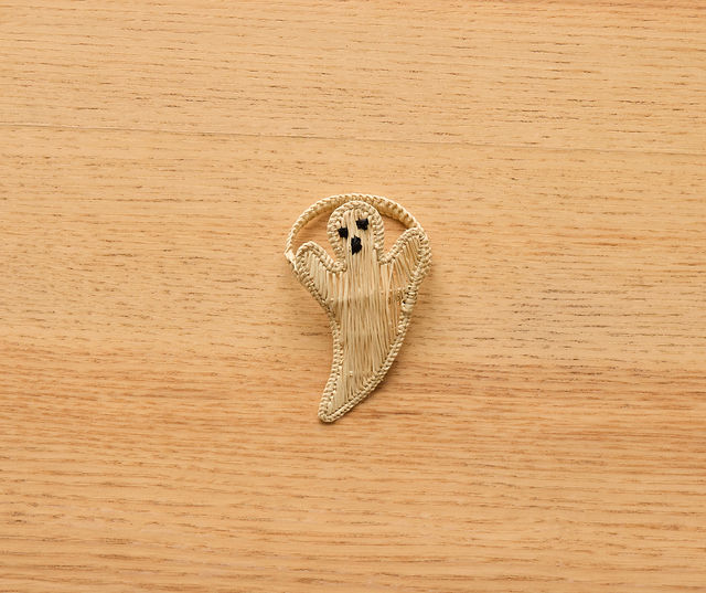 Handmade Rattan Ghost Napkin Ring for Halloween Table Setting, Rustic Fall Decor, Boho Spooky Party Napkin Holder, Natural Wicker Accent-Napkins-Parc Decor