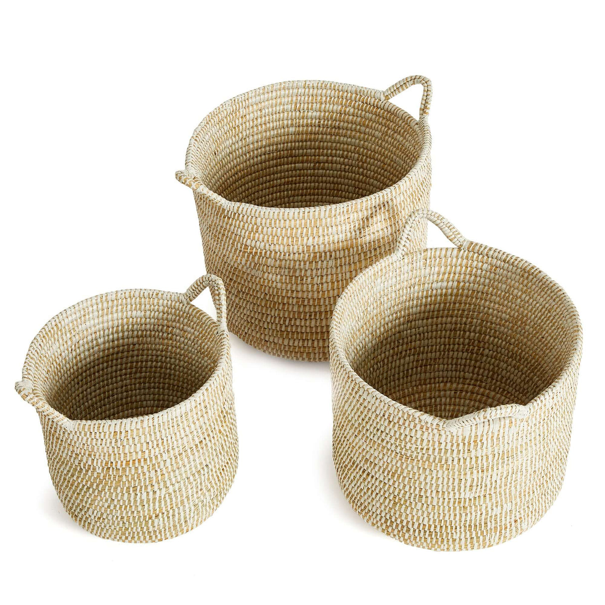 Handwoven Rivergrass Storage Baskets for Coastal Decor (Set of 3)-Storage Baskets-Parc Decor