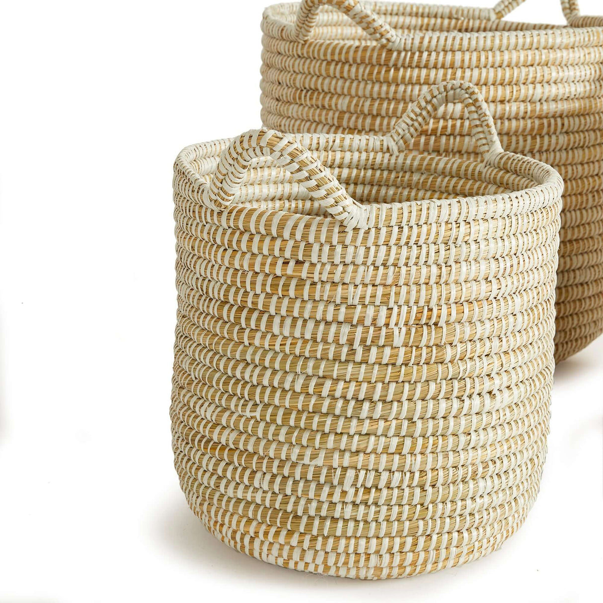 Handwoven Rivergrass Storage Baskets for Coastal Decor (Set of 3)-Storage Baskets-Parc Decor