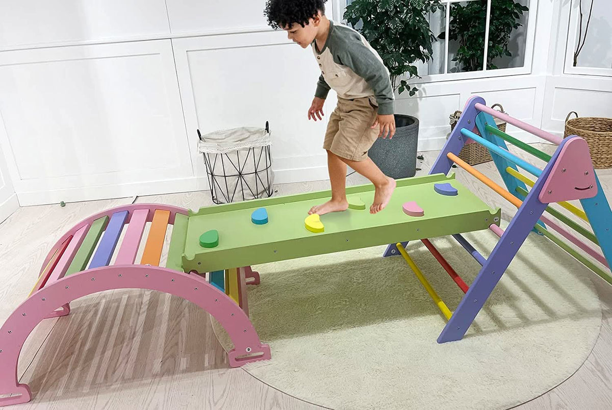 Hazel | Foldable Pikler Triangle with Slide & Rocker