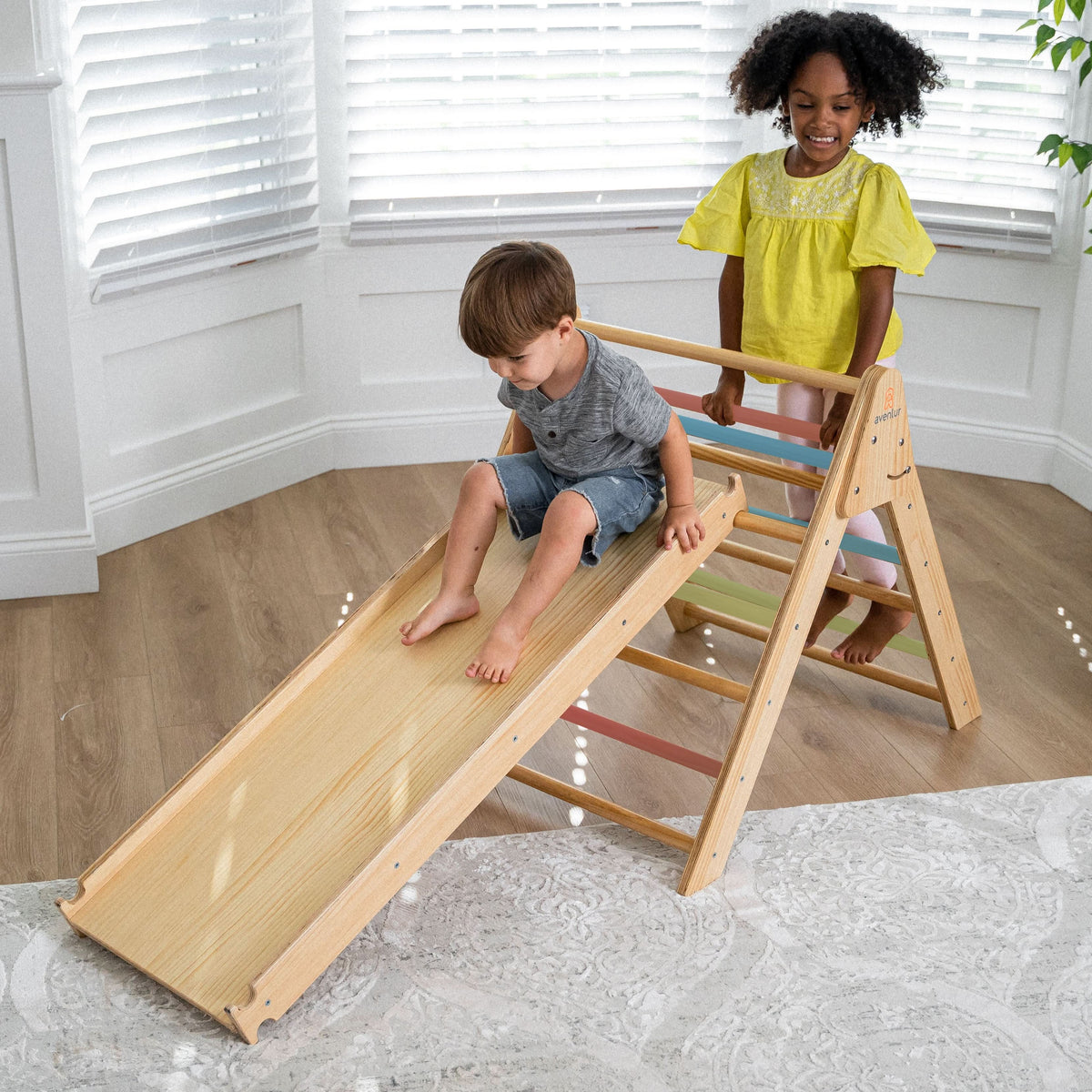 Hazel | Foldable Pikler Triangle with Slide & Rocker