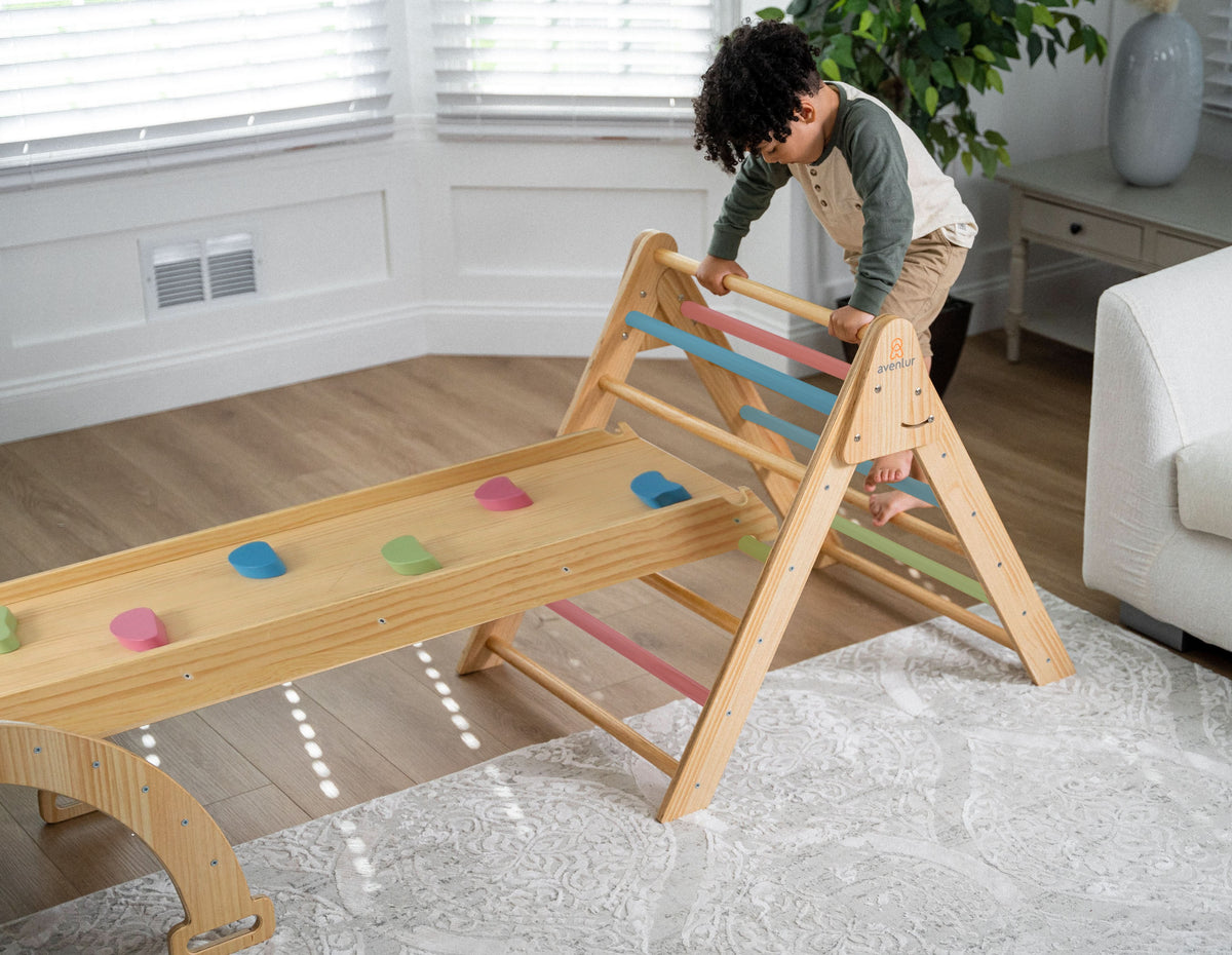 Hazel | Foldable Pikler Triangle with Slide & Rocker