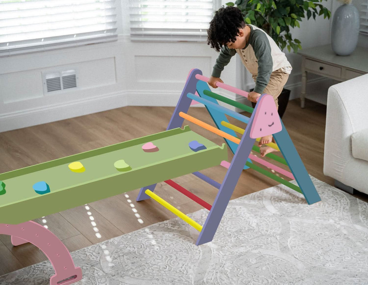 Hazel | Foldable Pikler Triangle with Slide & Rocker