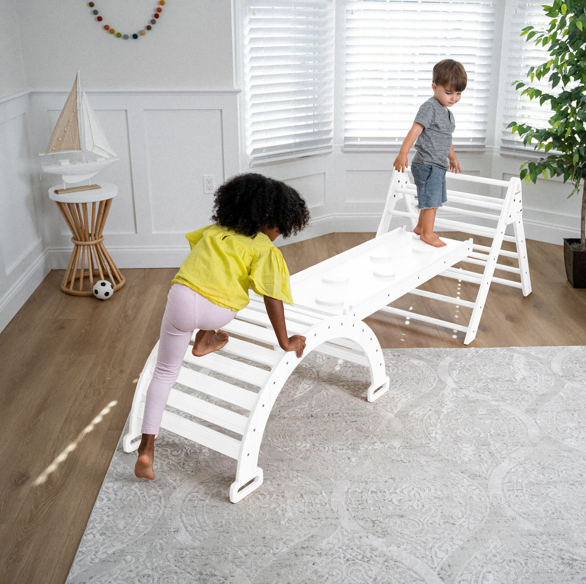 Hazel | Foldable Pikler Triangle with Slide & Rocker