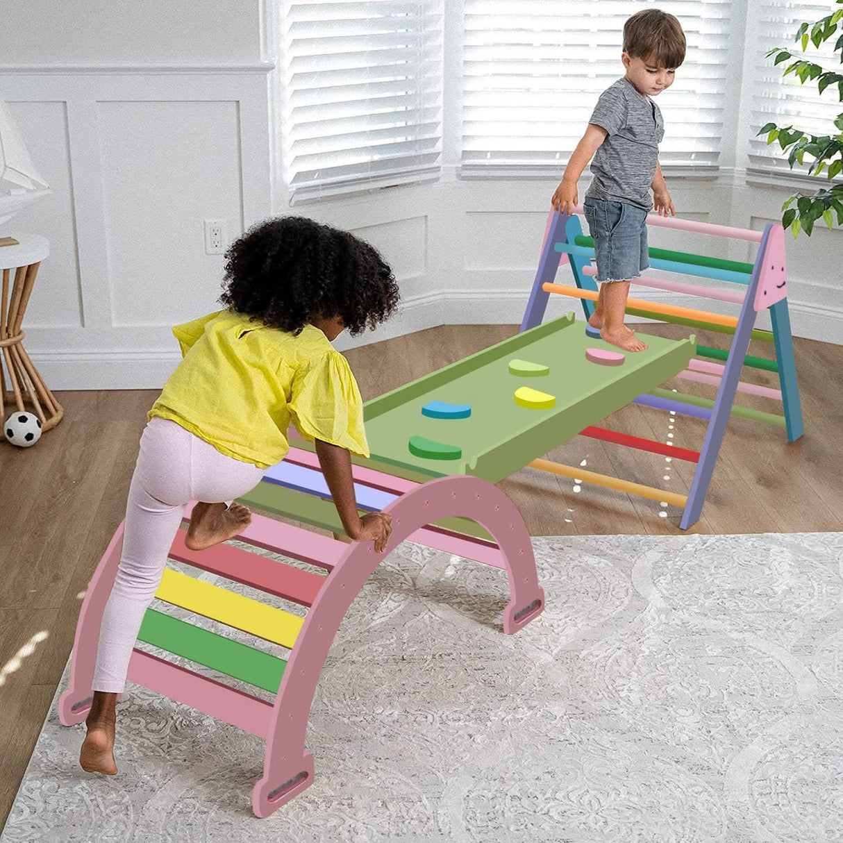 Hazel | Pikler Triangle, Slide & Rocker Set