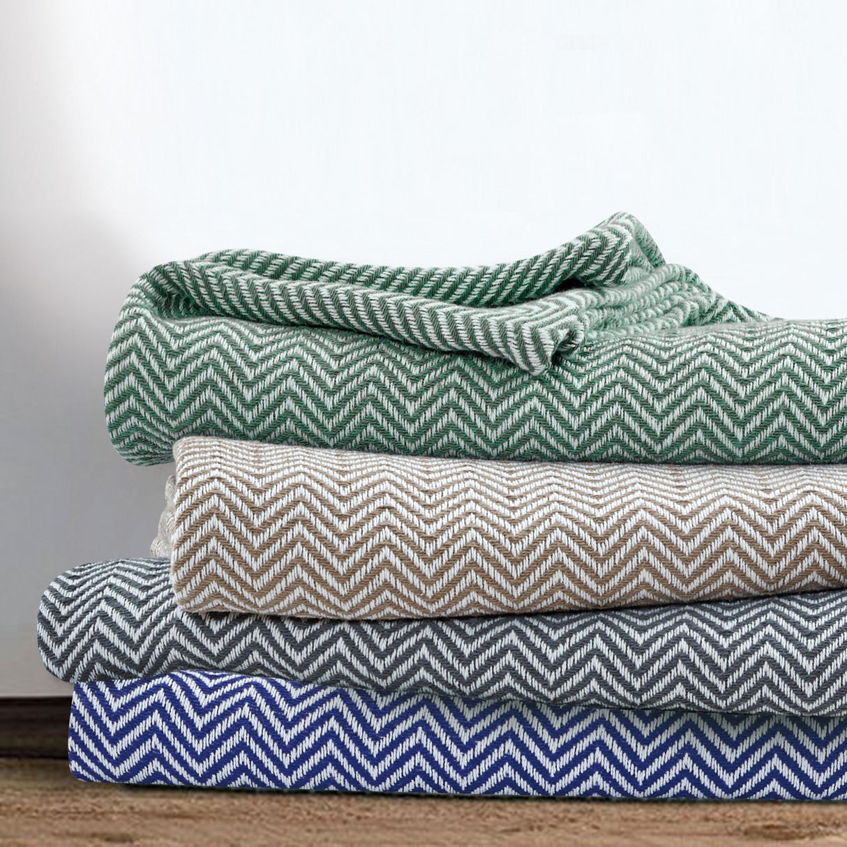 Herringbone Cotton Blanket-Blanket-Parc Decor