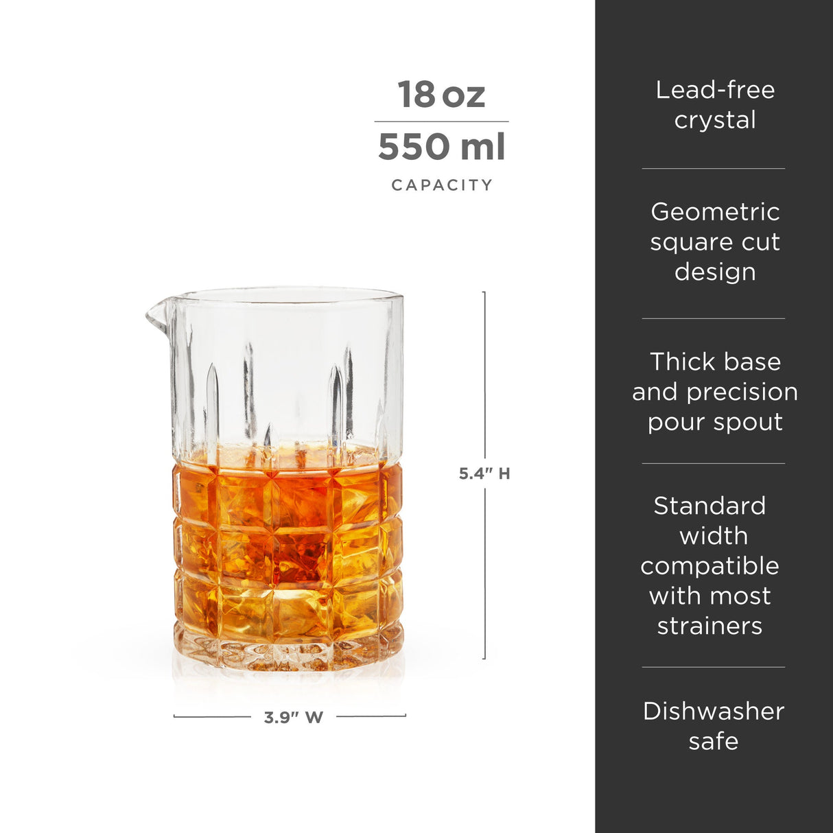 Highland Crystal Mixing Glass-product_type::mixing-Parc Decor
