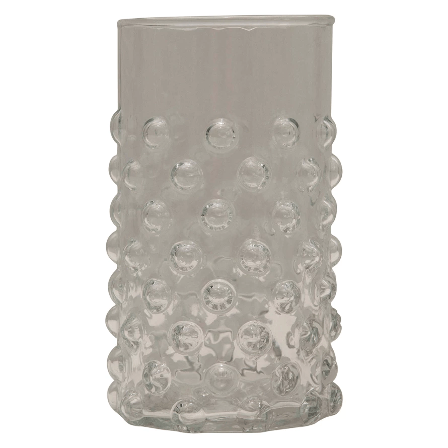 Hobnail Clear 12oz Drinking Glass-Drinkware-Parc Decor