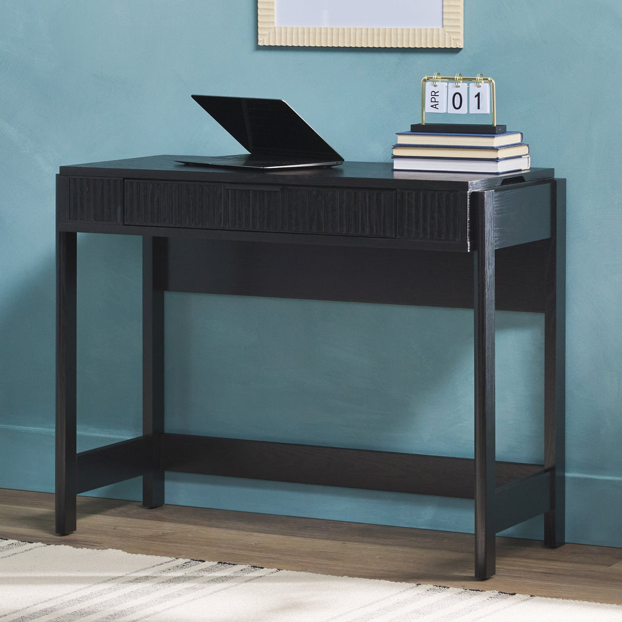 Holmes Modern Scandinavian Reeded Writing Standing Desk-Home Office-Parc Decor