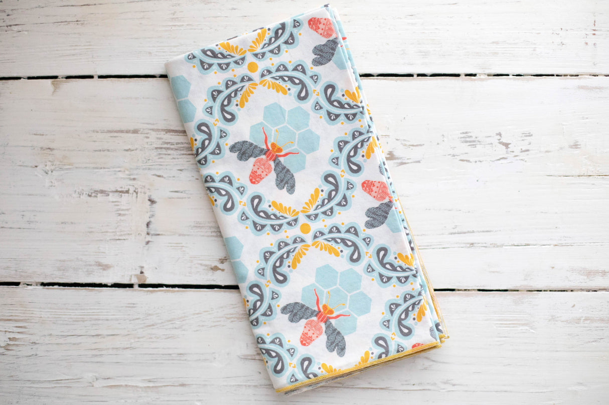 Honey Bee Cloth Napkins, set of four-Napkins-Parc Decor