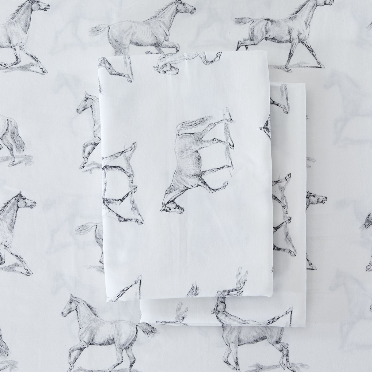 Horses Printed Sheet Set-Sheets-Parc Decor