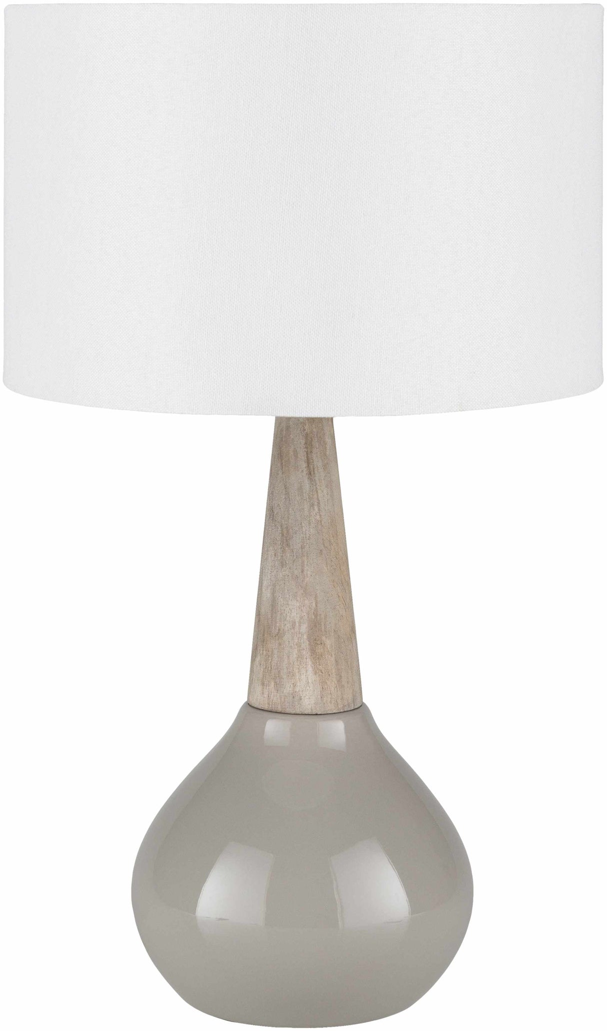 Hydesville Gray Ceramic Table Lamp-Lighting-Parc Decor
