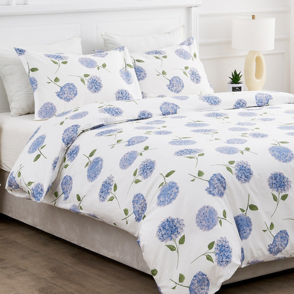 Hydrangea Printed Duvet Set-Duvets-Parc Decor