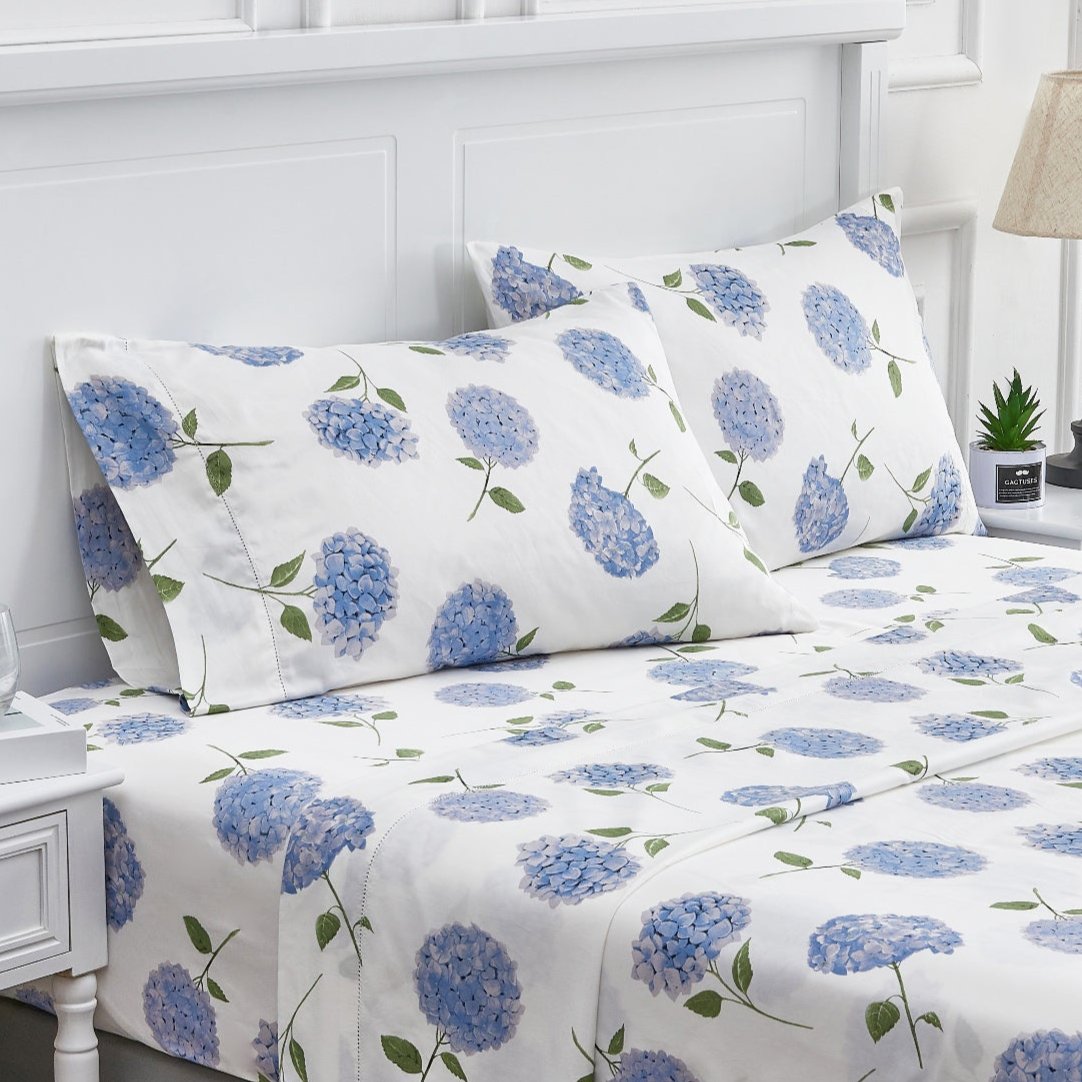 Hydrangea Printed Sheet Set-Sheets-Parc Decor
