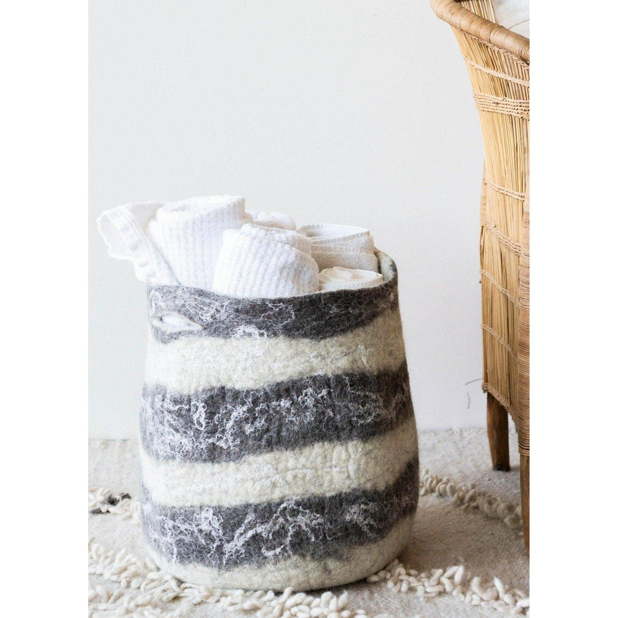 Ingobozi Woven Wool African Storage Basket